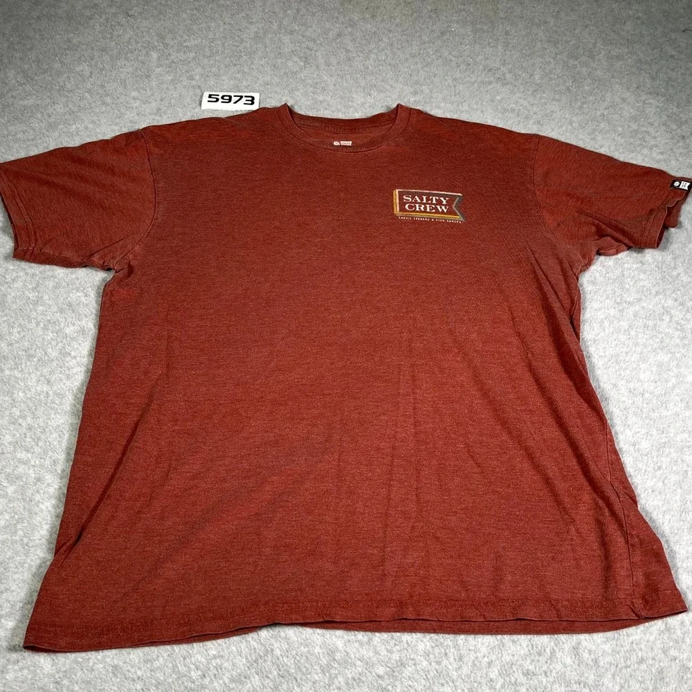 Salty Crew‎ T Shirt Mens XL Red Cotton Thrill Seekers Graphic Crew Neck Casual